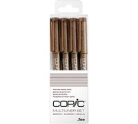 COPIC Multiliner Set 4 fineliner marrón, tinta pigmentada resistente al agua