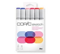 COPIC Sketch Set «Floral Favorite 2», 6 rotuladores dobles con punta mediana y punta de pincel.