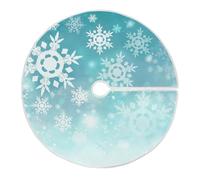 Copo De Nieve Verde Azulado De Invierno Falda Arbol Navidad M | Falda Arbols Navideño Cubre Pie Arbol Navidad Para Vacaciones Interiores Casa
