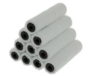 Coral Aspire 41861 - Juego de 10 fundas profesionales para rodillo de pintura (5 mm, microfibra de alta calidad para superficies lisas, puertas, muebles, con emulsión comercial o blanco puro)