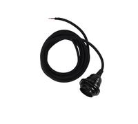 Cordón de Tela para Lámpara Lámpara Colgante/ Lámpara de Techo 300 cm Negro