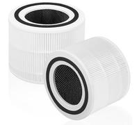 Core 300 Filtro de repuesto 3 en 1 True HEPA Filtro de carbón activado - Compatible con LEVOIT Core 300, Core 300S Purificador de aire (paquete de 2)