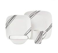 Corelle 1088188 Juego de vajilla, Porcelana, Negro, 16-Piece