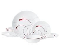 Corelle Splendor - Juego de vajilla resistente a astillas y grietas, 12 piezas, servicio para 4 personas