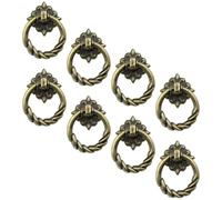 CORHAD Tiradores de Armario Vintage de Metal 8 Piezas, Mini Perillas para Cajones y Puertas, Tiradores de Cocina en Acabado Bronce Envejecido, Compatibles Muebles y Gabinetes de Estilo