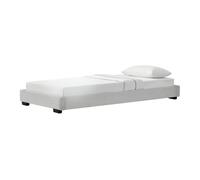 Corium cama individual masari con somier tapizado en piel sintética / mdf 90 x 200 cm - blanco