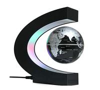 Coriver Globo flotante con luces LED Interruptor táctil Lámpara de globo magnético Formas C Levitación Globo del mundo Luz para decoración de escritorio Gadgets