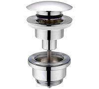 Cornat Push Up Impresión botón de válvula de desagüe 1 1/4 pulgadas para lavabo, cromo, t317421oh