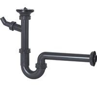 Cornat Reciclat T317416R - Tapón antiolores para lavabos (1 1/4 x 32 mm, con conector de dispositivo y válvula de drenaje, fabricado en plástico reciclado)