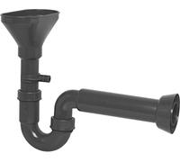 Cornat T359104R Rezyklat T359104R-Sifón de Agua para Goteo (3,81 cm, diámetro de 50 mm, con Embudo y Soporte de Pared, Fabricado en Alemania), Gris