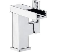 Cornat TAR1 TAR1 - Grifo mezclador monomando para lavabo, cuerpo de latón cromado, boquilla de salpicaduras agradable, con accesorio de drenaje de tracción, grifo de alta presión para grifo de