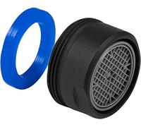 Cornat TEC307909 - Rosca exterior M24 para accesorios estándar, color negro mate, boquilla mezcladora de latón