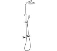 Cornat TECBW3419 - Sistema completo de ducha con termostato (5 tipos de chorro: normal, suave, antical)