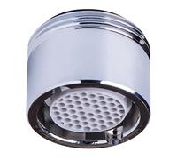 Cornat TECWS502 M20 x 1 Sello de rosca macho adecuado para accesorios estándar, boquilla mezcladora aireadora de latón plateado, 70% de ahorro de agua, 1 pieza