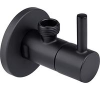 Cornat Válvula de ángulo de diseño - 1/2 pulgadas AG - Conector de grifo de 3/8 pulgadas - con mango - de latón cromado/Válvula de regulación de esquina / T317005