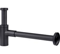 Cornat Válvula de ángulo de diseño - 1/2 pulgadas AG - Conector de grifo de 3/8 pulgadas - con mango - de latón - Negro/Válvula de regulación de esquina / T317005