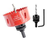 Corona 80mm, LAIWEI Cortador de agujeros de eje resistente para perforar madera, perfil de aluminio, PVC y otros materiales