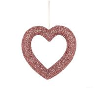 Corona de espuma de plástico con forma de corazón de 30 cm, ligera para colgar (B)