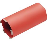 Corona de perforación diamantada, seca, diámetro 200 mm, longitud 470 mm, de una sola pieza, con 11 segmentos, conexión de 1 1/4 pulgadas, marca TECWERK