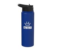 Corona de reina Cynthia - Nombre personalizado para cumpleaños #1 Ganador Stainless Steel Insulated Water Bottle
