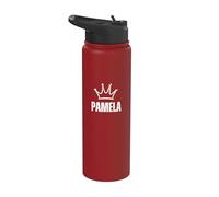 Corona de reina Pamela - Nombre personalizado para cumpleaños #1 Ganador Stainless Steel Insulated Water Bottle