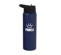 Corona de reina Pamela - Nombre personalizado para cumpleaños #1 Ganador Stainless Steel Insulated Water Bottle