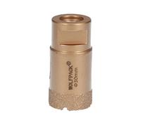 Corona Diamante Para Amoladora Ø 30 mm. Conexión Rosca M14. Corte Seco