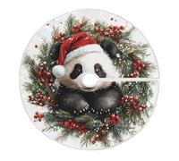 Corona Navideña con Gorro De Panda Falda Arbols Navideño M | Falda Del Árbol Navidad Cubre Pie Navideño Para Casa Hogar Vacaciones