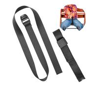 Correa de entrepierna para trona, 2 Versiones, en Negro, correa de arnés compatible con Hauck Alpha Beta, Stokke Tripp Trapp, roba Sit Up, correa de barra delantera con hebilla