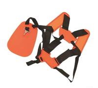 Correa de hombro para recortadora, arnés doble para cepillo, cinturón acolchado de nailon que reduce la fatiga, ajuste ajustable para la serie FS KM, naranja y negro, 27 x 16 cm