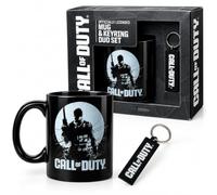 Corsair Toiletries Call of Duty - Juego de taza y llavero oficial, negro, llavero de silicona y taza de cerámica, paquete de regalo para juegos