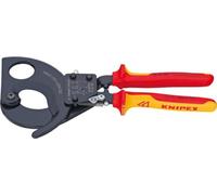 Knipex Cortacables 95 36 280 tipo carraca, aislados VDE 280 mm, fundas multicomponentes, en blister
