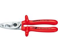 Knipex Tijeras cortacables 95 17 200 – 200 mm, filo doble cromado, aisladas VDE