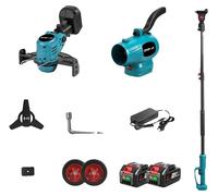 Cortacésped, 2500W de potencia, soplador de hojas multifuncional, juego de 2 baterías