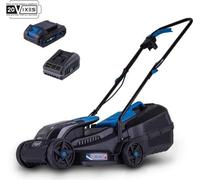 Cortacésped a batería SCHEPPACH BC-MP320-X SET L, con un ancho de corte de 32 cm, batería de 4 Ah, cargador de 2.4 Ah, compatible con el sistema IXES 20V