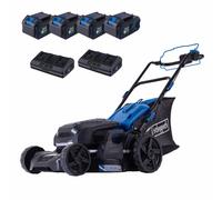 Cortacésped autopropulsado batería 40V 47cm Scheppach set xl2x2 bc-mp470-x