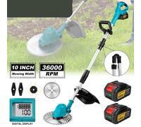 Cortacésped - Cortasetos - Herramientas de jardín - Cultivador manual - Eléctrico - 10 pulgadas - Plegable - Inalámbrico