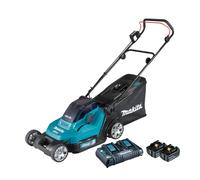 Cortacésped de batería makita dlm432ct2 36v 43 cm ancho de corte 35 de autonomía con cargador y batería incluido