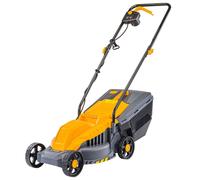 Cortacésped eléctrico 2200 W, ancho de corte 32 cm, recogedor de césped de 30 l,