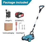 Cortacésped eléctrico - 700W - Inalámbrico - 6500 revoluciones por minuto - Diámetro de corte de 21 cm