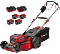 Cortacésped eléctrico a batería profesional GP-CM 36/52 S Li BL, 36 voltios (2x18 voltios) (rojo/, 4 baterías de iones de litio de 5,2 Ah, con tracción trasera Vario Speed)