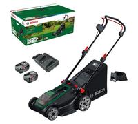 Cortacésped eléctrico a batería ROTAK 18V 2-43, incluye 2 baterías PBA de 18V y 4.0Ah