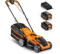 Cortacésped eléctrico – Cortacésped a batería – Cortacésped inalámbrico – Cortacésped mulching – 2 baterías de 24V y 4.0Ah