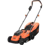 Cortacésped eléctrico inalámbrico, BLACK&DECKER BCMW3318L2-QW, 18V, ancho de corte de 33 cm, con función de mulching, incluye 2 baterías de 2.5Ah y un cargador