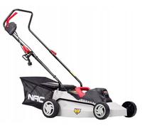 Cortacésped eléctrico NAC, 1500W, anchura de corte de 37 cm, depósito de recogida de 28 litros, 5 niveles de corte de 25 a 75 mm, 9 kg
