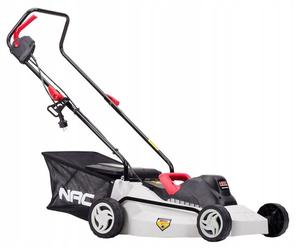 Cortacésped eléctrico NAC, 1500W, anchura de corte de 37 cm, depósito de recogida de 28 litros, 5 niveles de corte de 25 a 75 mm, 9 kg