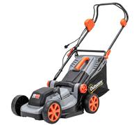 Cortacésped eléctrico Outsunny de 1200 W con un ancho de corte de 34 cm y un depósito de recogida de 35 litros