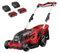 Cortacésped inalámbrico Einhell Power X-Change, modelo GE-CM 36/37 Li, 36 voltios, 2 baterías de 18V, color rojo/, 2 unidades
