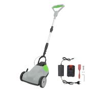 Cortacésped inalámbrico Potente Motor sin escobillas 6500 RPM 3 Alturas de Corte Ajustables Mango de Aluminio telescópico Desmontable Cortacésped eléctrico de Empuje para Patios