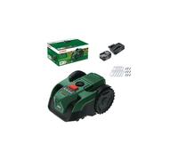 Cortacésped robot Bosch VISIMOW 18V-200 kit 5Ah 200 m² SmartVision Negro verde - Nuevo